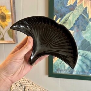 black visun china fan jewelry dish